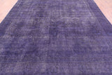 Purple Persian Overdyed Hand Knotted Wool Area Rug - 10' 3" X 12' 10" - Golden Nile