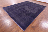 Purple Persian Overdyed Hand Knotted Wool Area Rug - 10' 3" X 12' 10" - Golden Nile