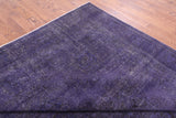 Purple Persian Overdyed Hand Knotted Wool Area Rug - 10' 3" X 12' 10" - Golden Nile