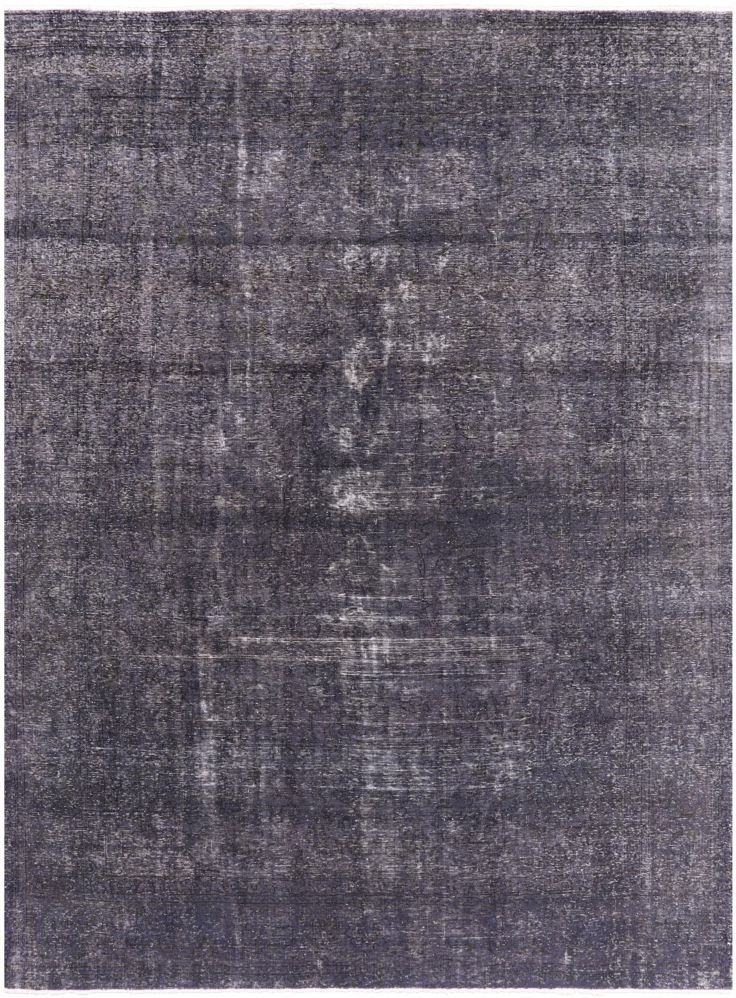 Grey Persian Overdyed Hand Knotted Wool Area Rug - 9' 6" X 13' 0" - Golden Nile
