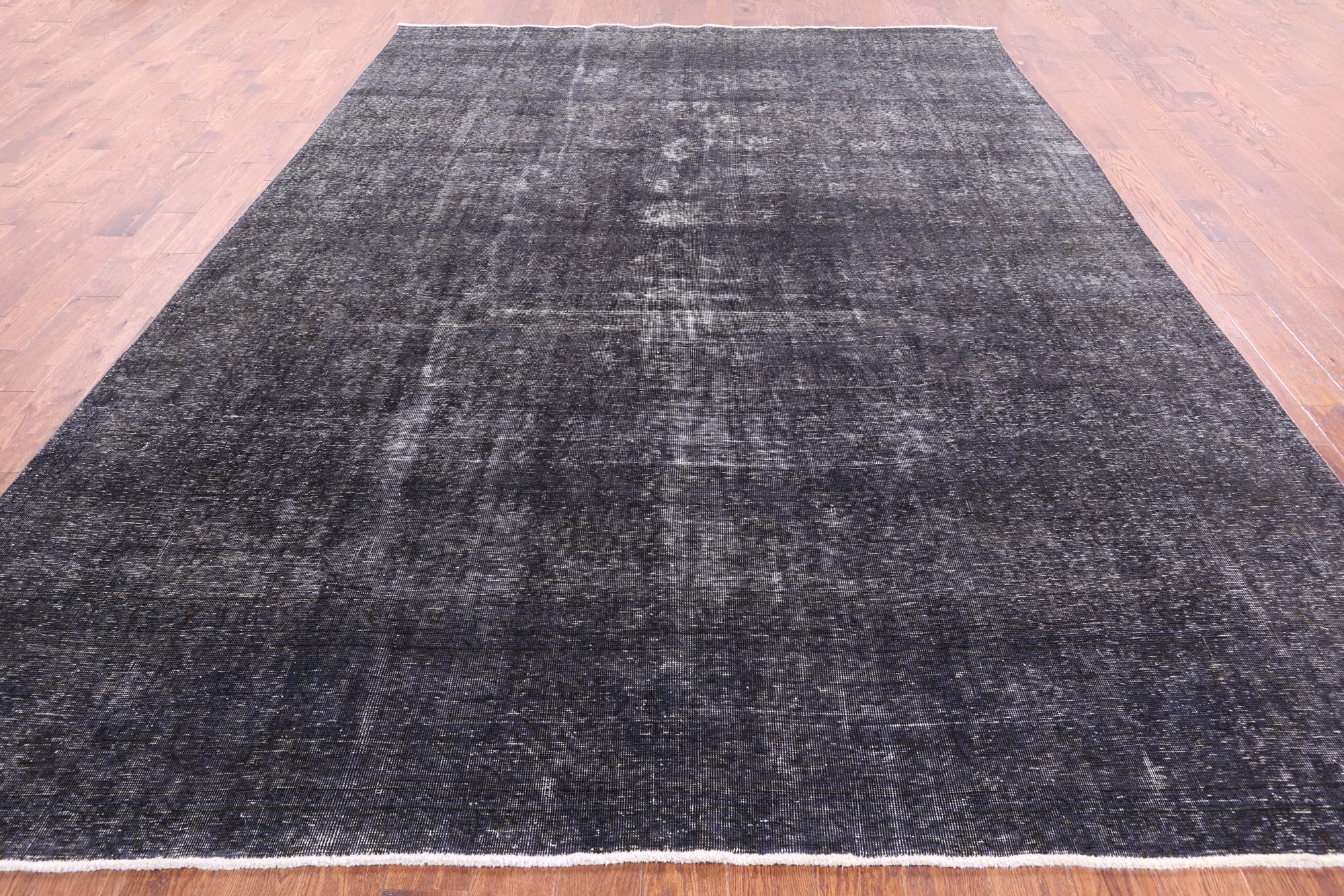 Grey Persian Overdyed Hand Knotted Wool Area Rug - 9' 6" X 13' 0" - Golden Nile