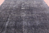 Grey Persian Overdyed Hand Knotted Wool Area Rug - 9' 6" X 13' 0" - Golden Nile