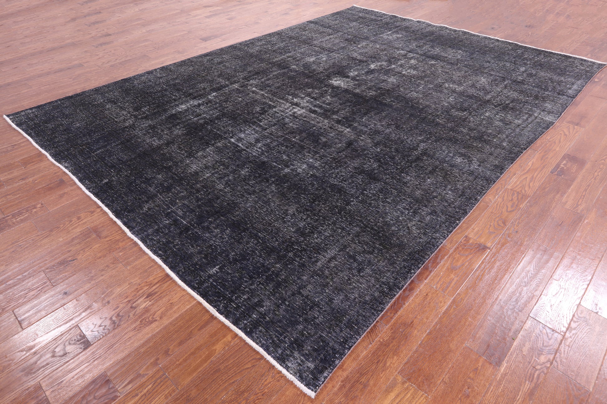 Grey Persian Overdyed Hand Knotted Wool Area Rug - 9' 6" X 13' 0" - Golden Nile