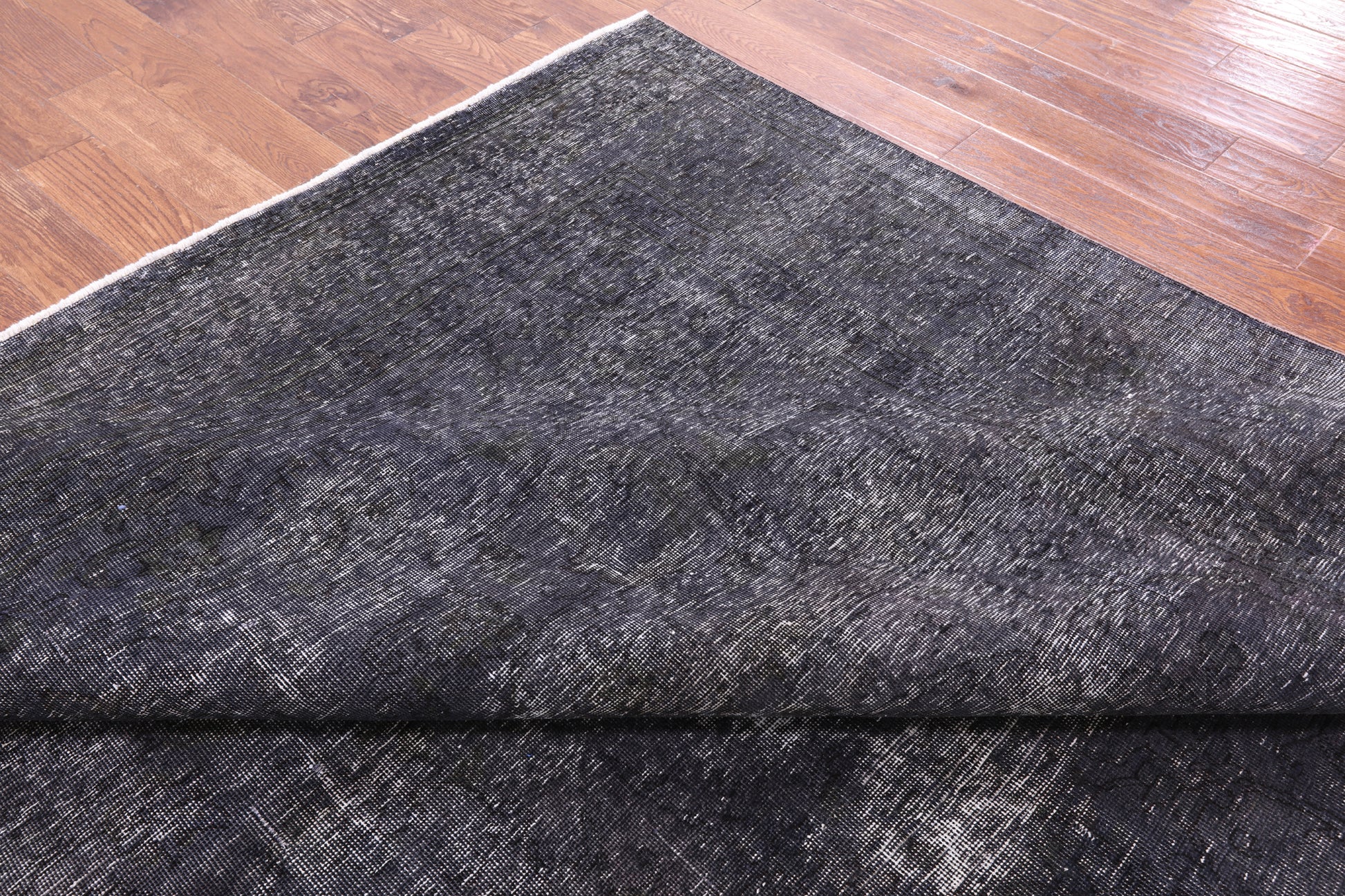 Grey Persian Overdyed Hand Knotted Wool Area Rug - 9' 6" X 13' 0" - Golden Nile