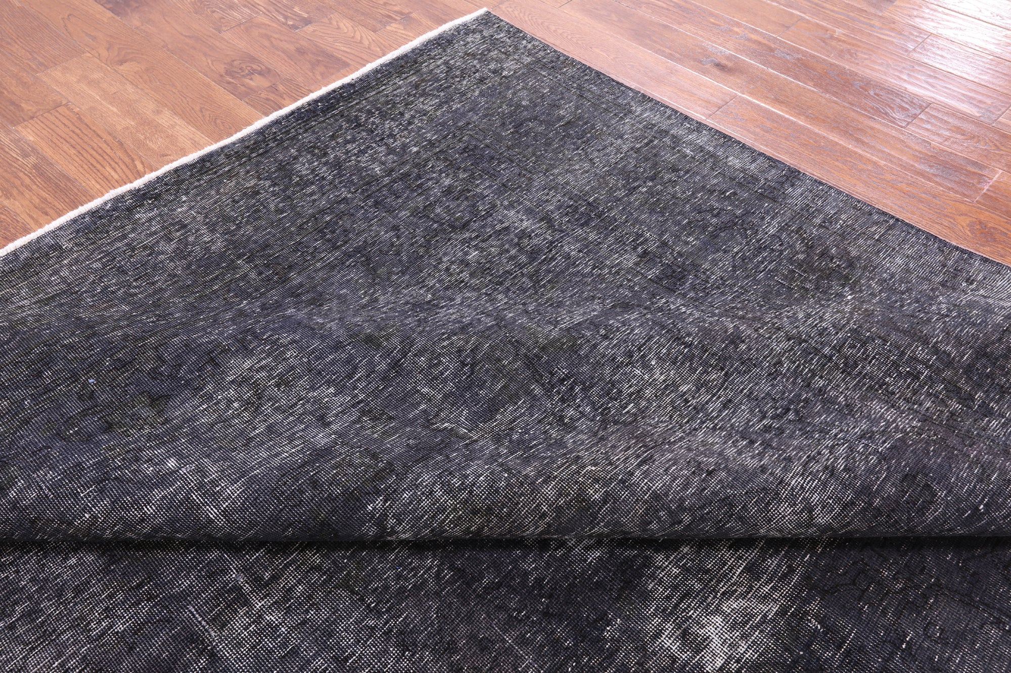 Grey Persian Overdyed Hand Knotted Wool Area Rug - 9' 6" X 13' 0" - Golden Nile