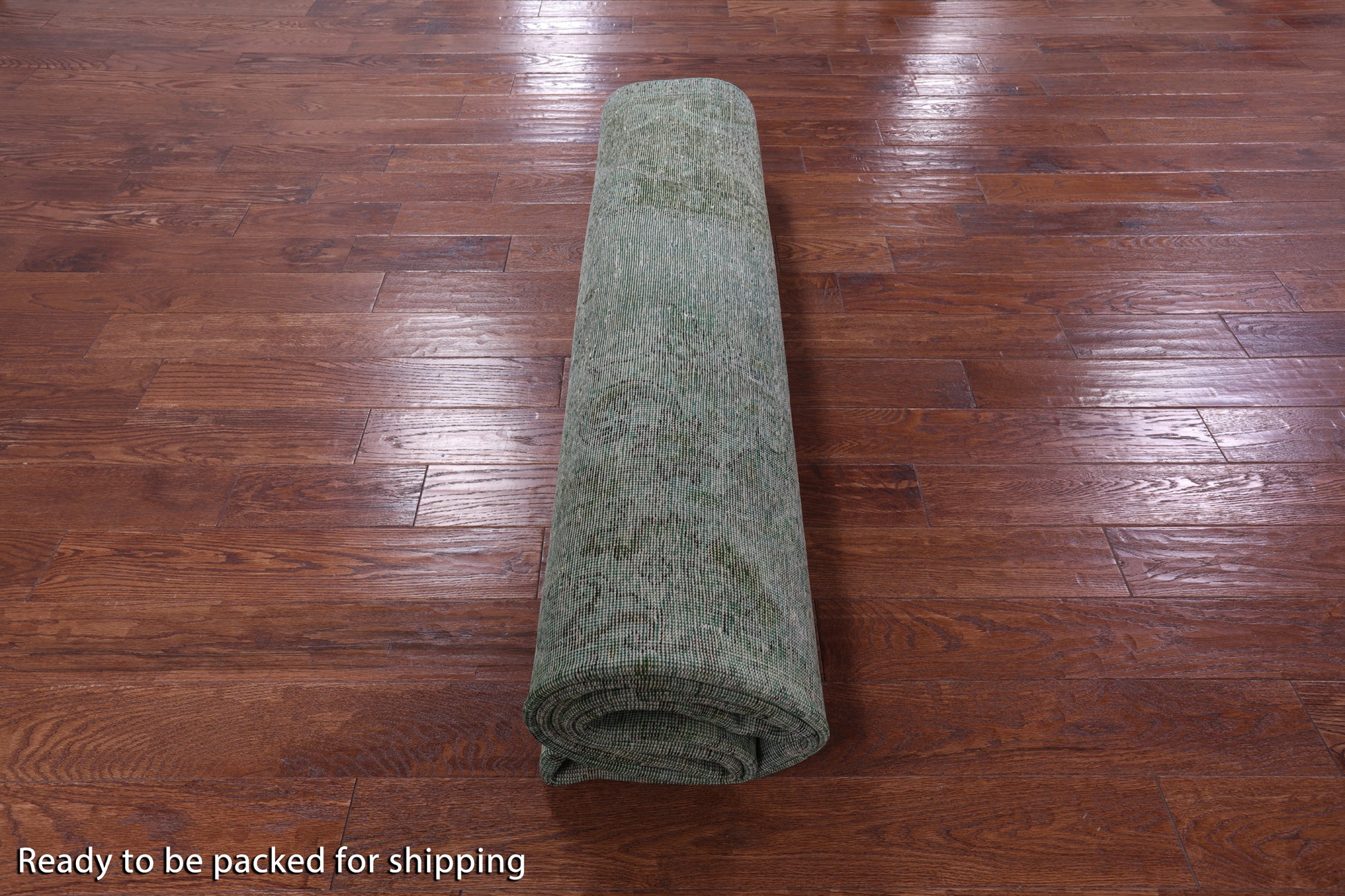 Green Persian Overdyed Hand Knotted Wool Rug - 9' 4" X 12' 8" - Golden Nile