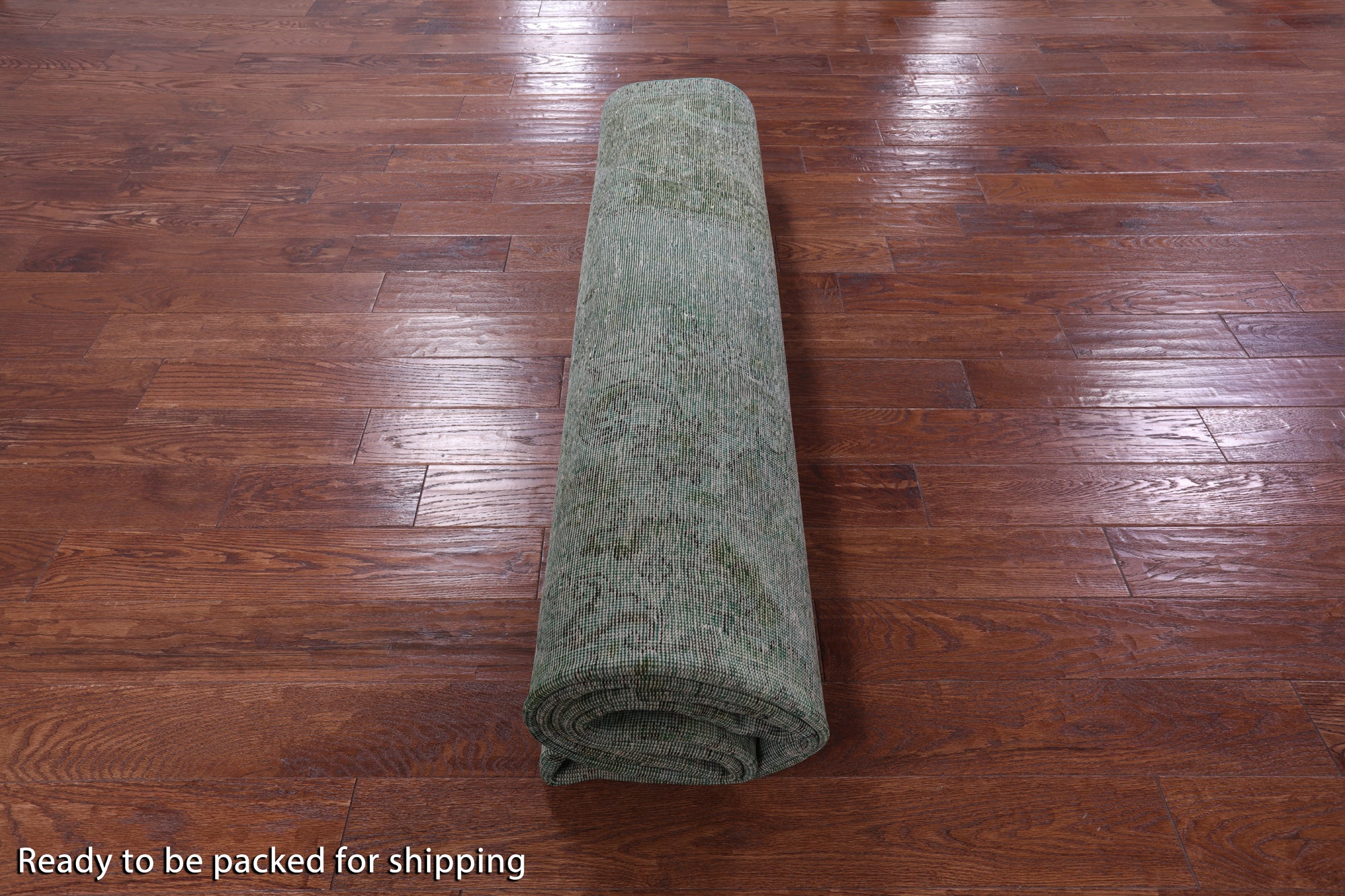Green Persian Overdyed Hand Knotted Wool Rug - 9' 4" X 12' 8" - Golden Nile