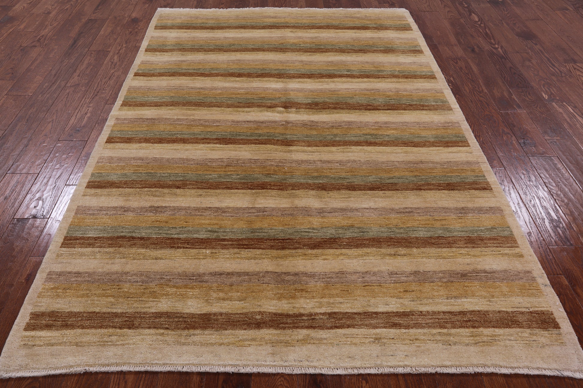 Persian Gabbeh Handmade Area Rug - 5' 7" X 8' 0" - Golden Nile