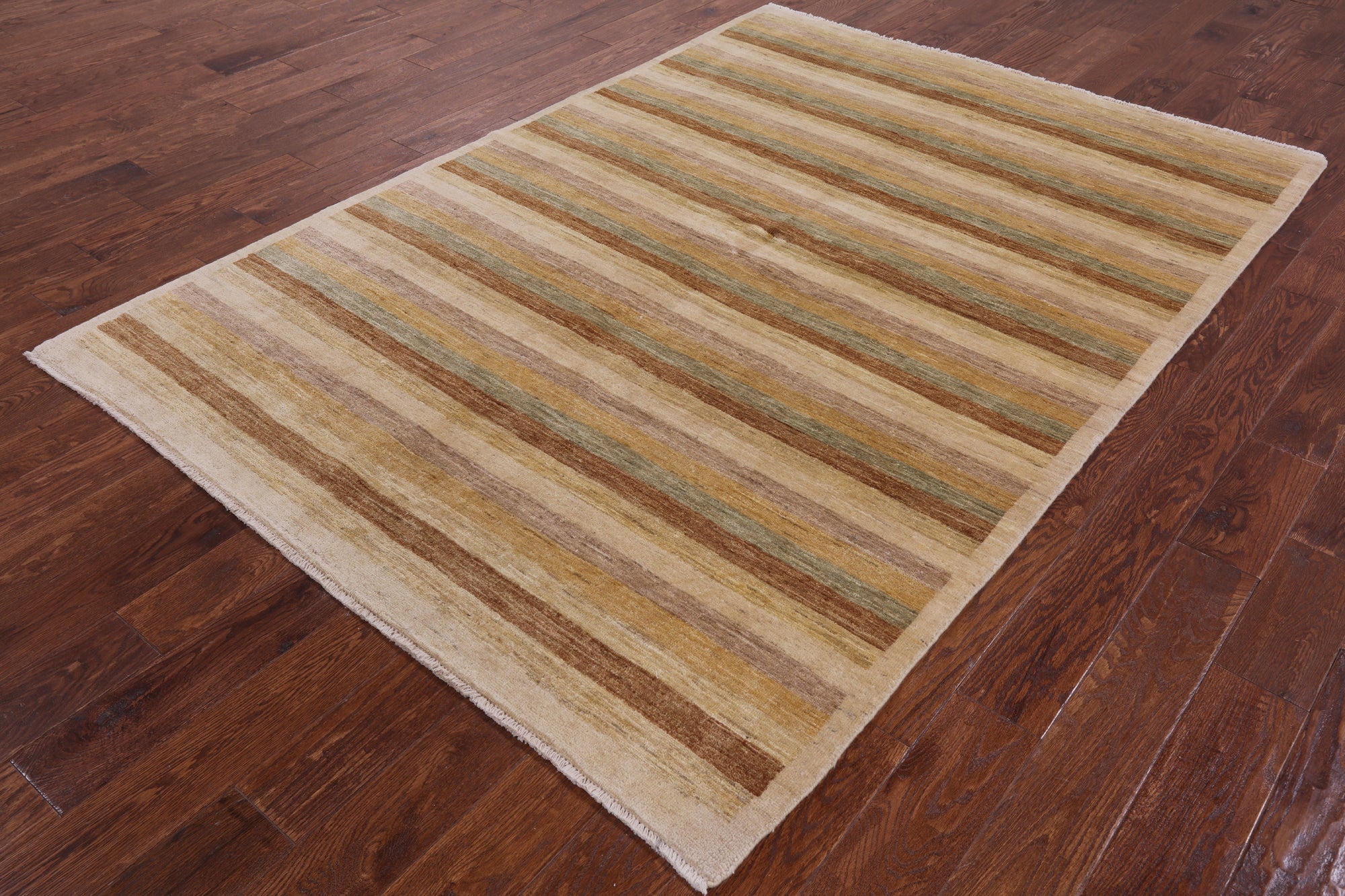 Persian Gabbeh Handmade Area Rug - 5' 7" X 8' 0" - Golden Nile