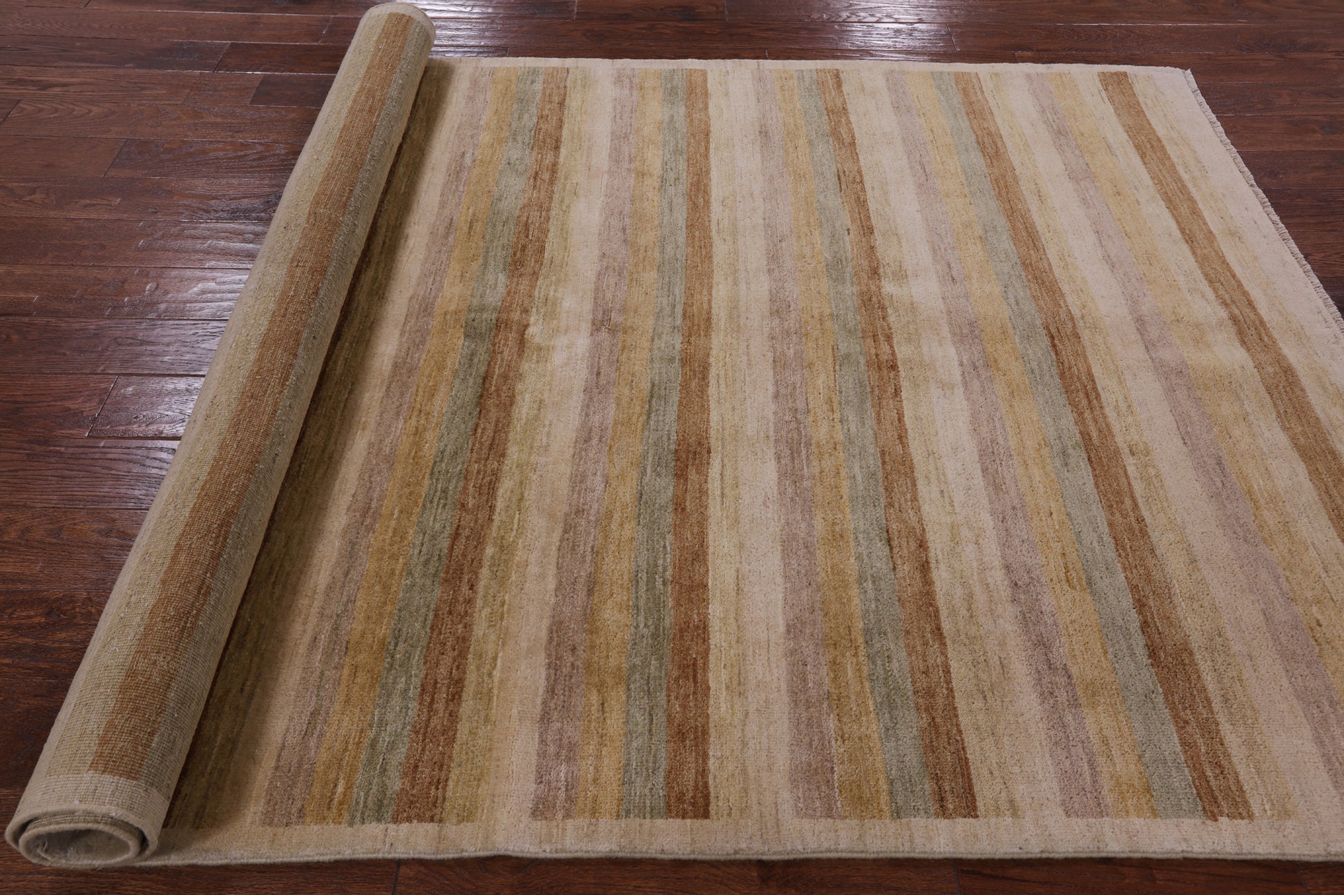 Persian Gabbeh Handmade Area Rug - 5' 7" X 8' 0" - Golden Nile