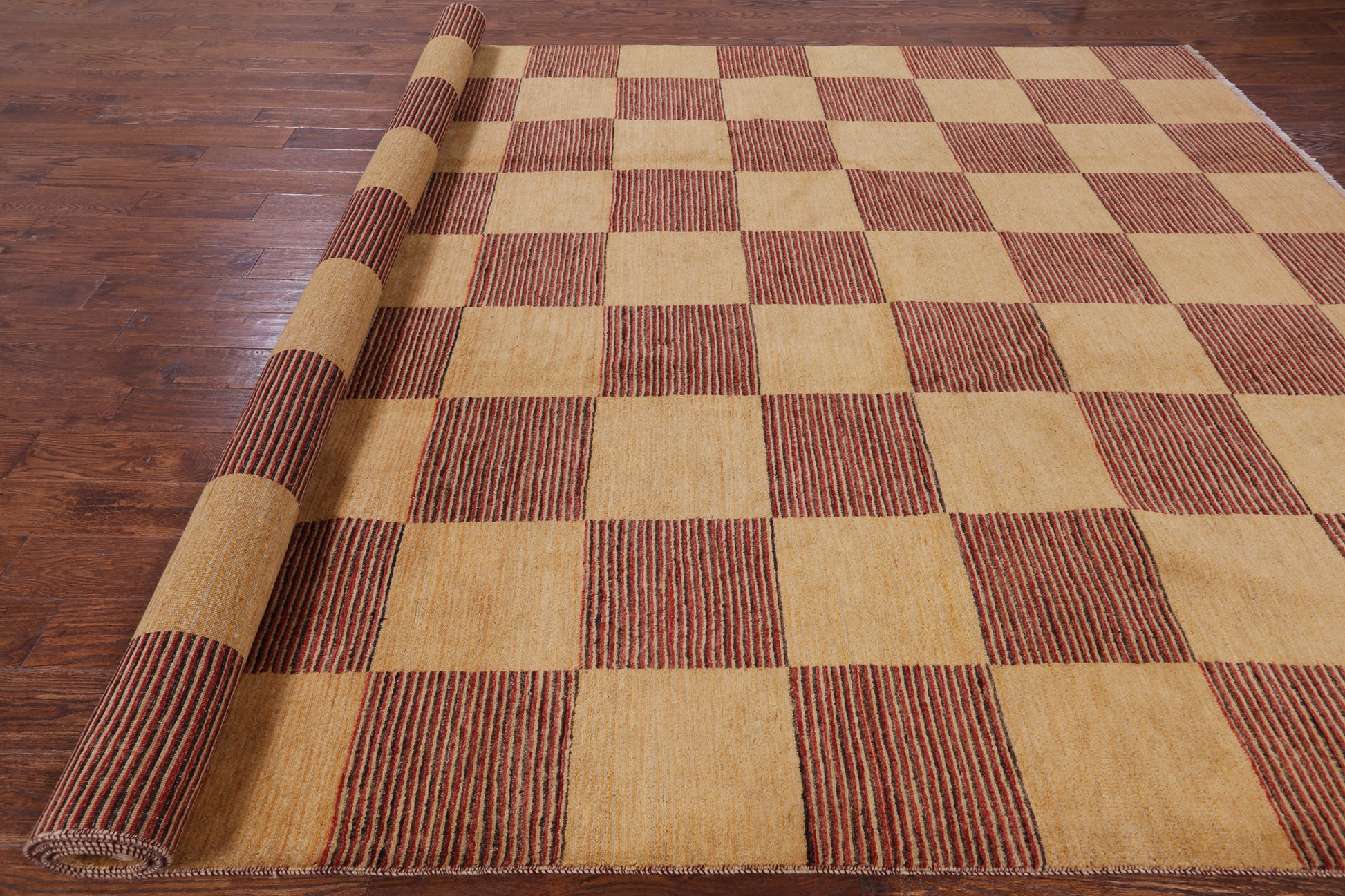 Persian Gabbeh Hand Knotted Wool Rug - 8' 10" X 12' 7" - Golden Nile