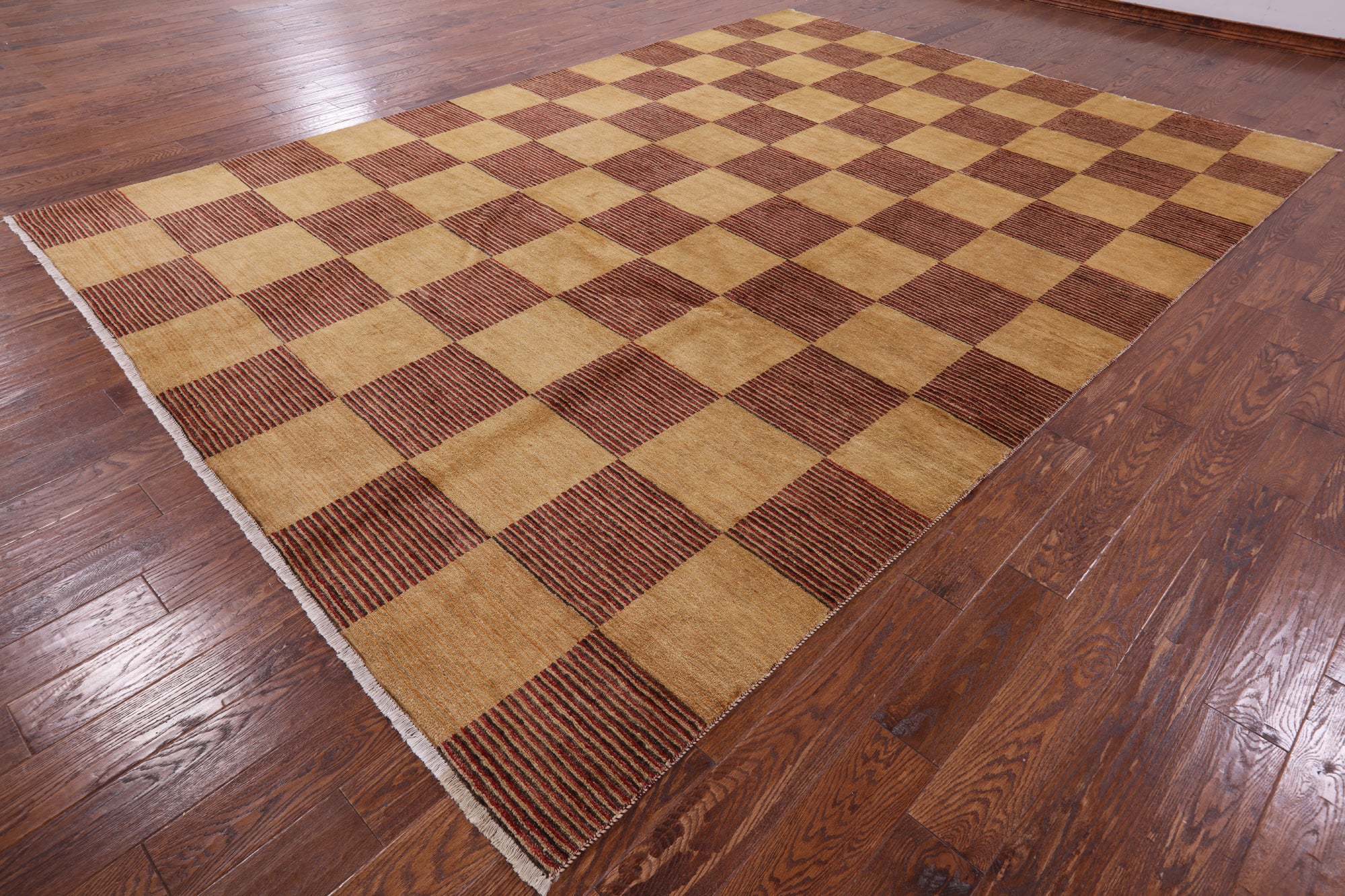 Persian Gabbeh Hand Knotted Wool Rug - 8' 10" X 12' 7" - Golden Nile