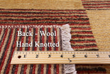 Persian Gabbeh Hand Knotted Wool Rug - 8' 10" X 12' 7" - Golden Nile
