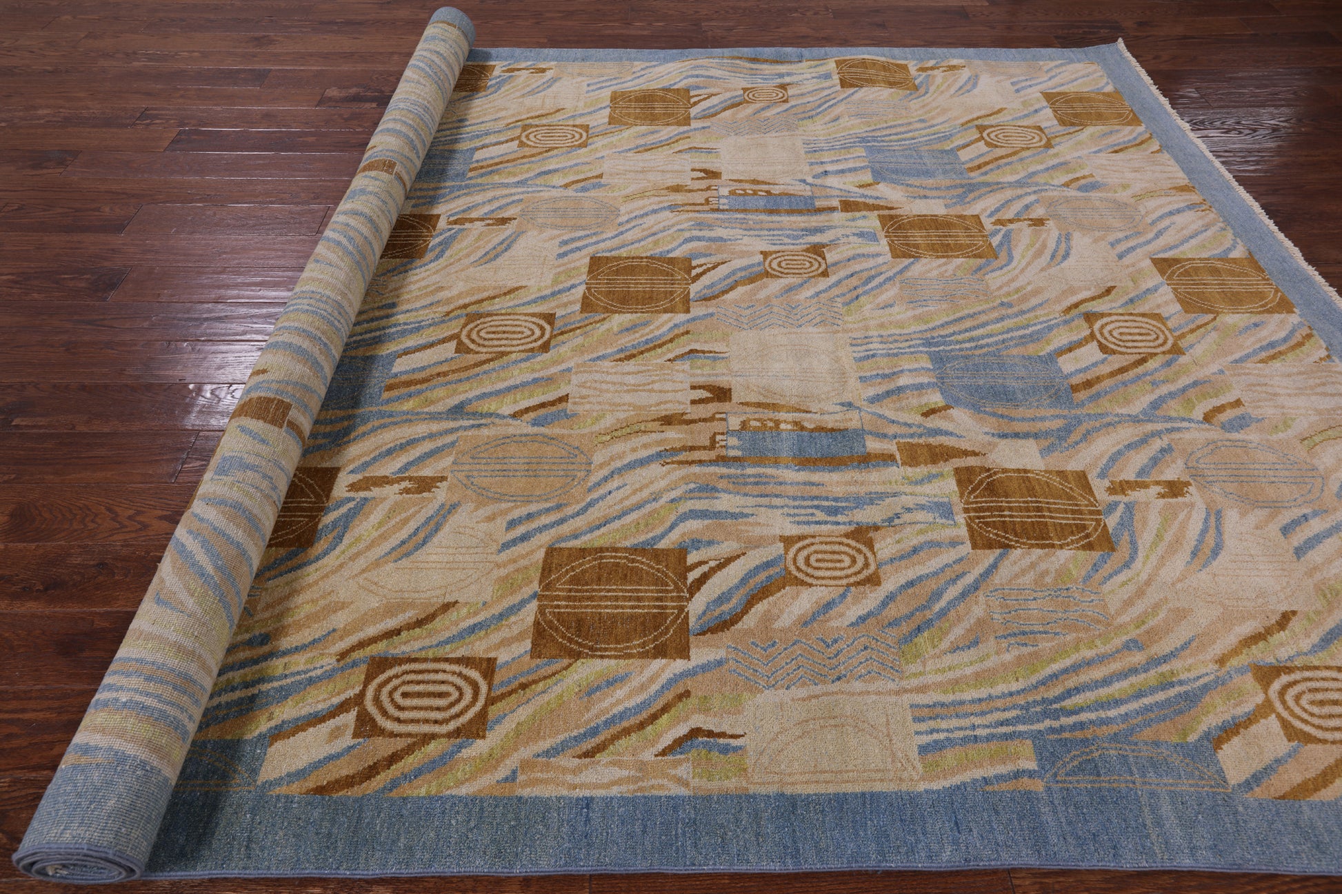 Persian Gabbeh Handmade Wool Rug - 8' 1" X 10' 2" - Golden Nile
