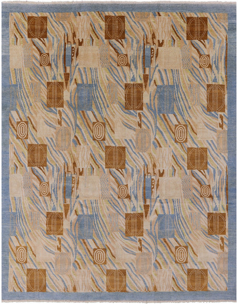 Persian Gabbeh Handmade Wool Rug - 8' 1" X 10' 2" - Golden Nile