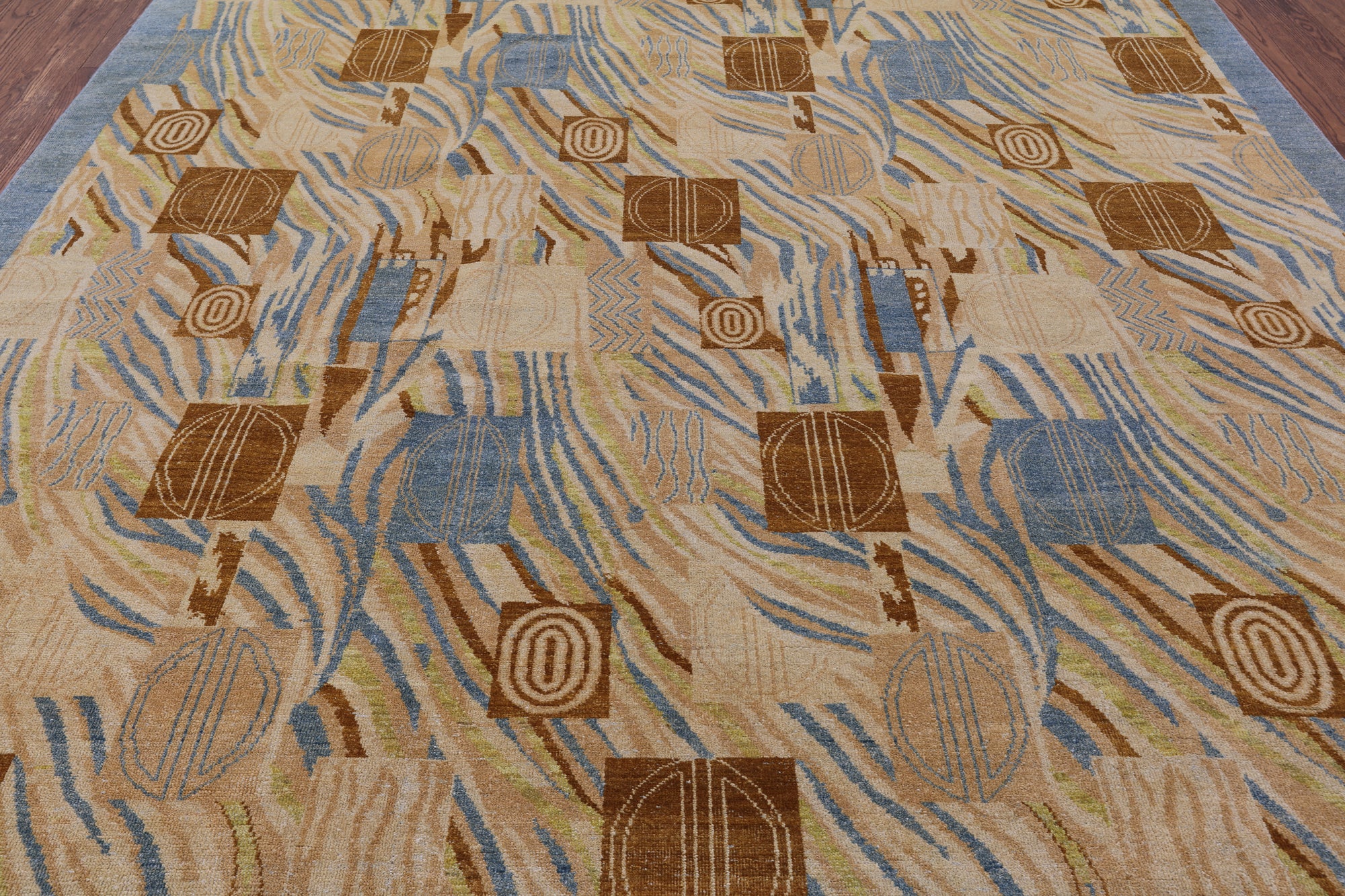 Persian Gabbeh Handmade Wool Rug - 8' 1" X 10' 2" - Golden Nile