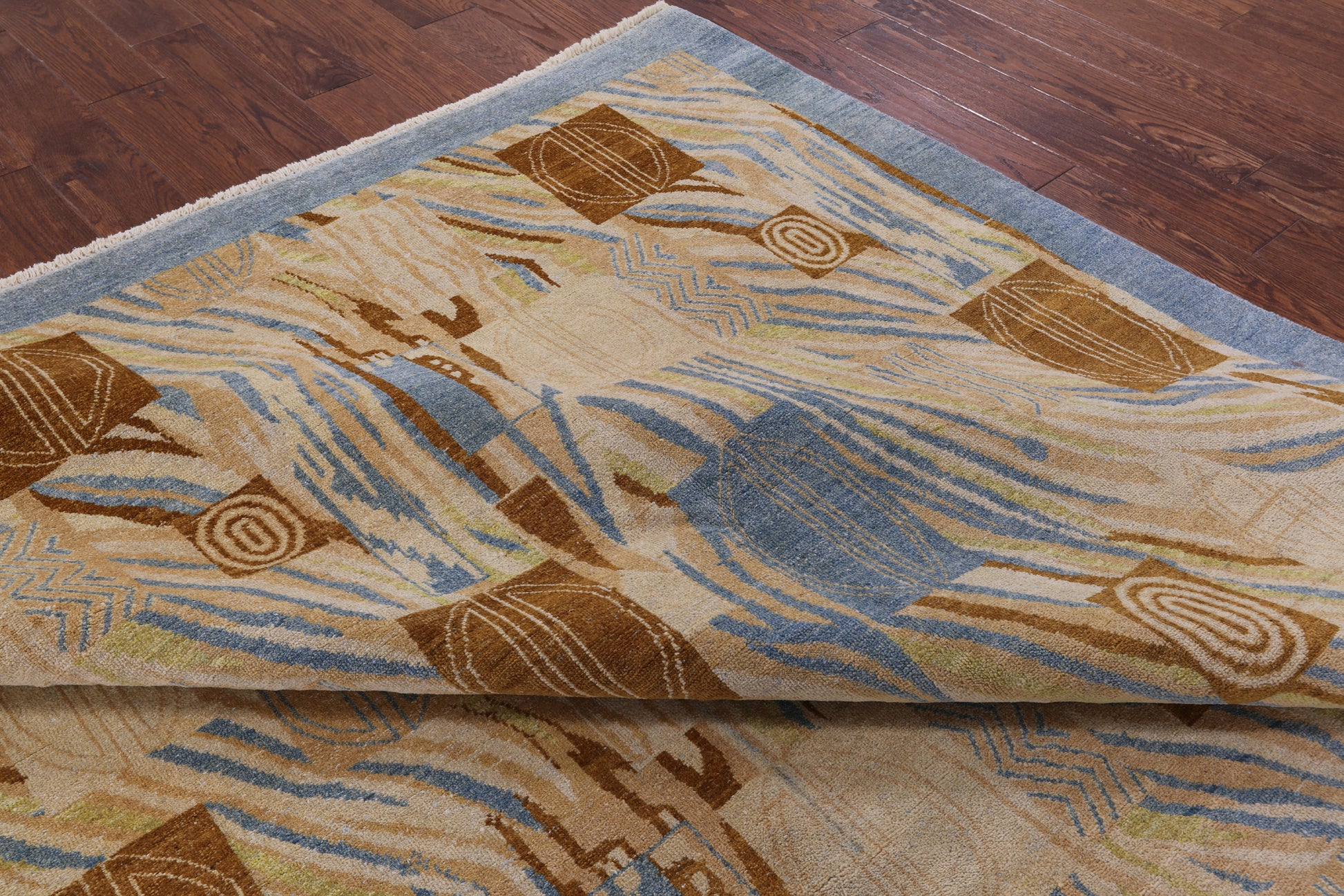 Persian Gabbeh Handmade Wool Rug - 8' 1" X 10' 2" - Golden Nile