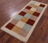 Gabbeh Hand Knotted Rug - 2' 6" X 6' 5" - Golden Nile