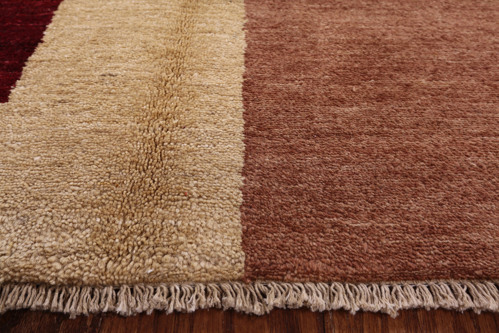 Persian Gabbeh Hand Knotted Wool Rug - 6' 8" X 10' 3" - Golden Nile