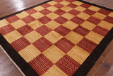 Persian Gabbeh Handmade Wool Rug - 8' 1" X 9' 10" - Golden Nile