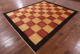 Persian Gabbeh Handmade Wool Rug - 8' 1" X 9' 10" - Golden Nile