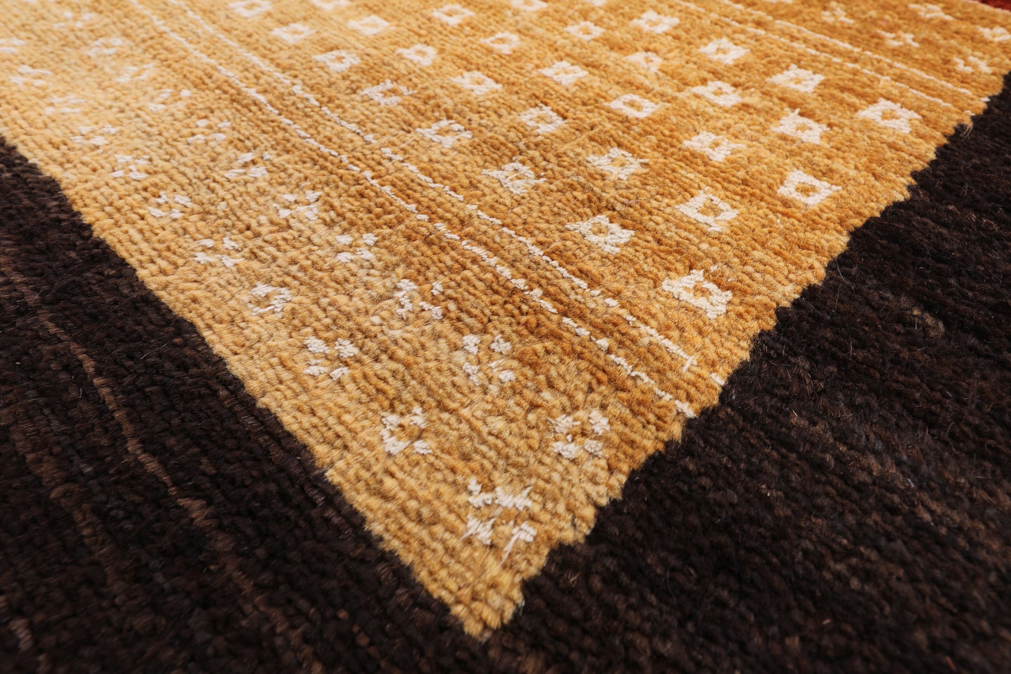 Persian Gabbeh Handmade Wool Rug - 8' 1" X 9' 10" - Golden Nile