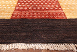 Persian Gabbeh Handmade Wool Rug - 8' 1" X 9' 10" - Golden Nile