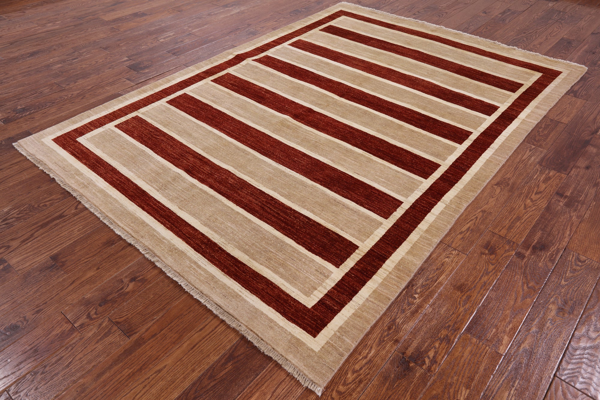 Persian Gabbeh Hand Knotted Wool Area Rug - 6' 3" X 8' 9" - Golden Nile