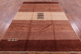 Tribal Persian Gabbeh Hand Knotted Wool Rug - 6' 8" X 9' 8" - Golden Nile