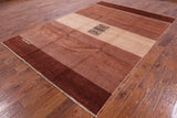 Tribal Persian Gabbeh Hand Knotted Wool Rug - 6' 8" X 9' 8" - Golden Nile