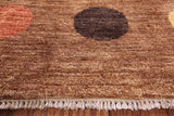 Brown Persian Gabbeh Hand Knotted Wool Rug - 6' 9" X 10' 0" - Golden Nile