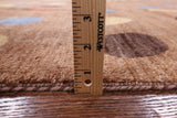 Brown Persian Gabbeh Hand Knotted Wool Rug - 6' 9" X 10' 0" - Golden Nile
