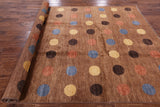 Brown Persian Gabbeh Hand Knotted Wool Rug - 6' 9" X 10' 0" - Golden Nile