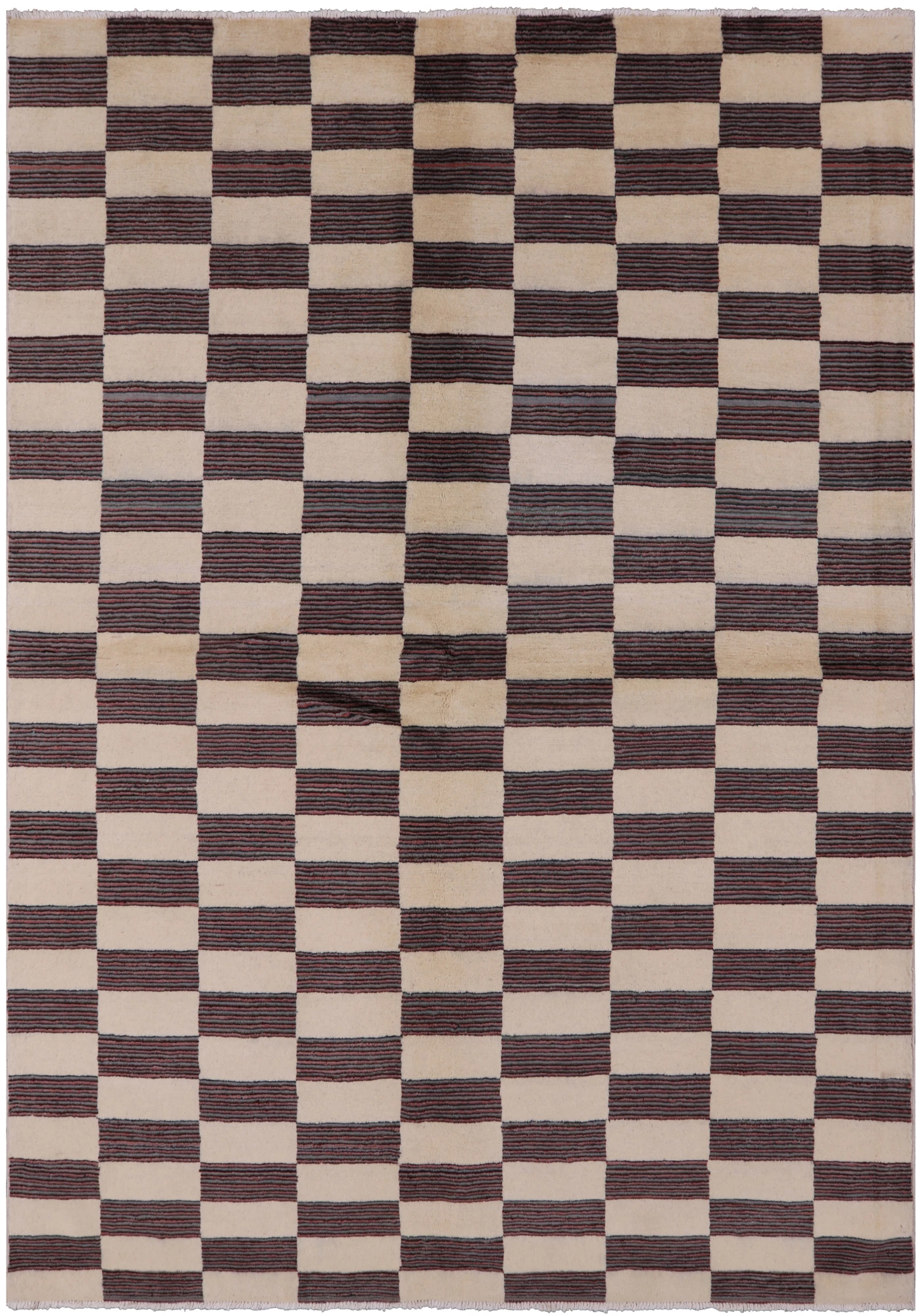 Persian Gabbeh Hand Knotted Wool Area Rug - 6' 2" X 8' 10" - Golden Nile