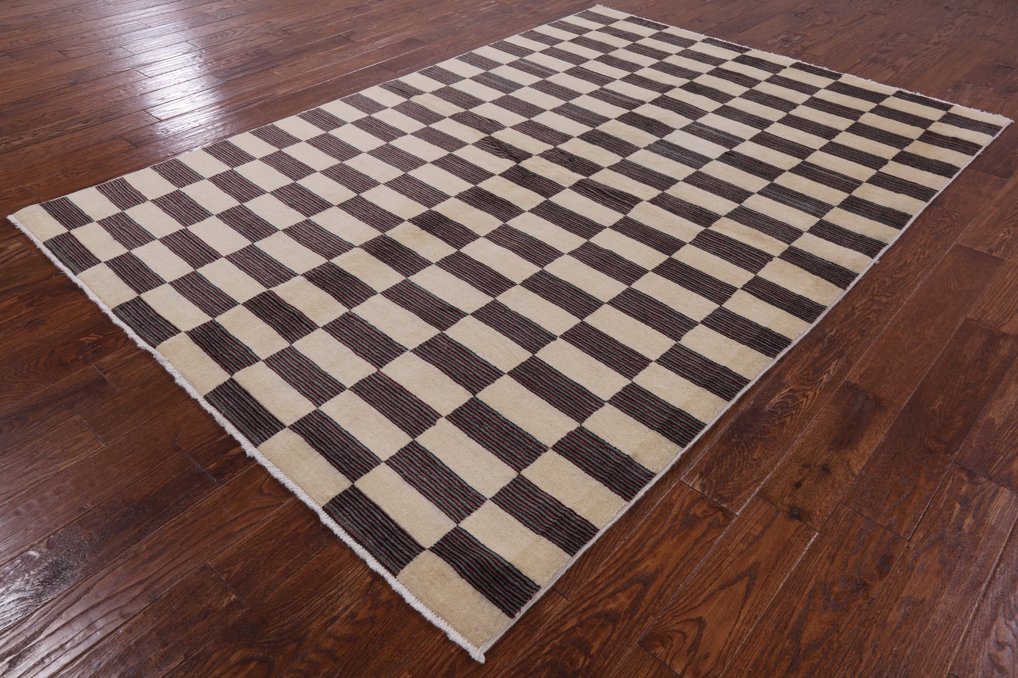 Persian Gabbeh Hand Knotted Wool Area Rug - 6' 2" X 8' 10" - Golden Nile