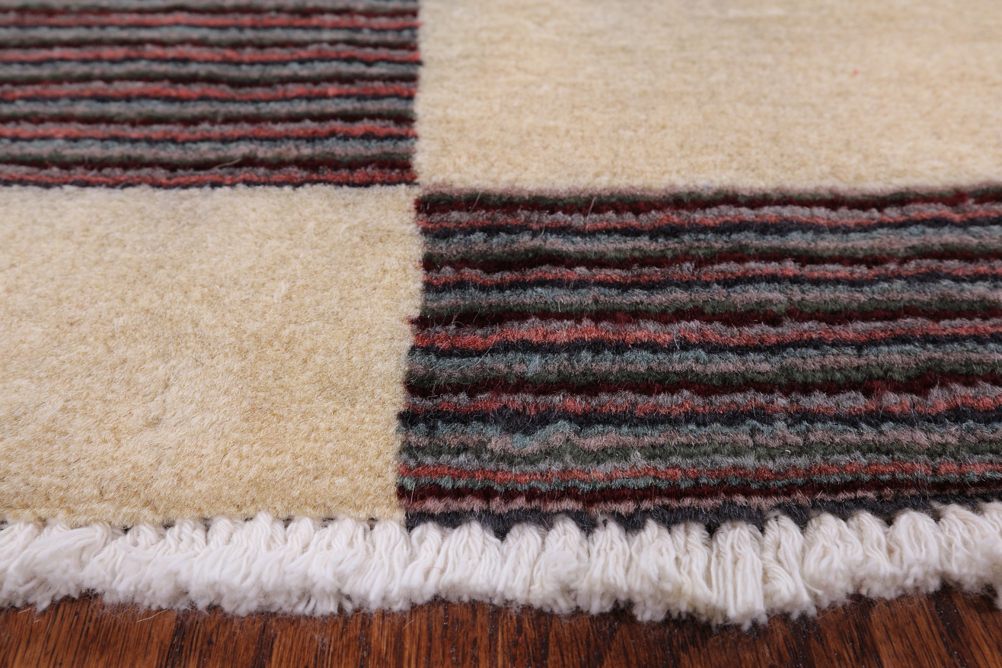 Persian Gabbeh Hand Knotted Wool Area Rug - 6' 2" X 8' 10" - Golden Nile