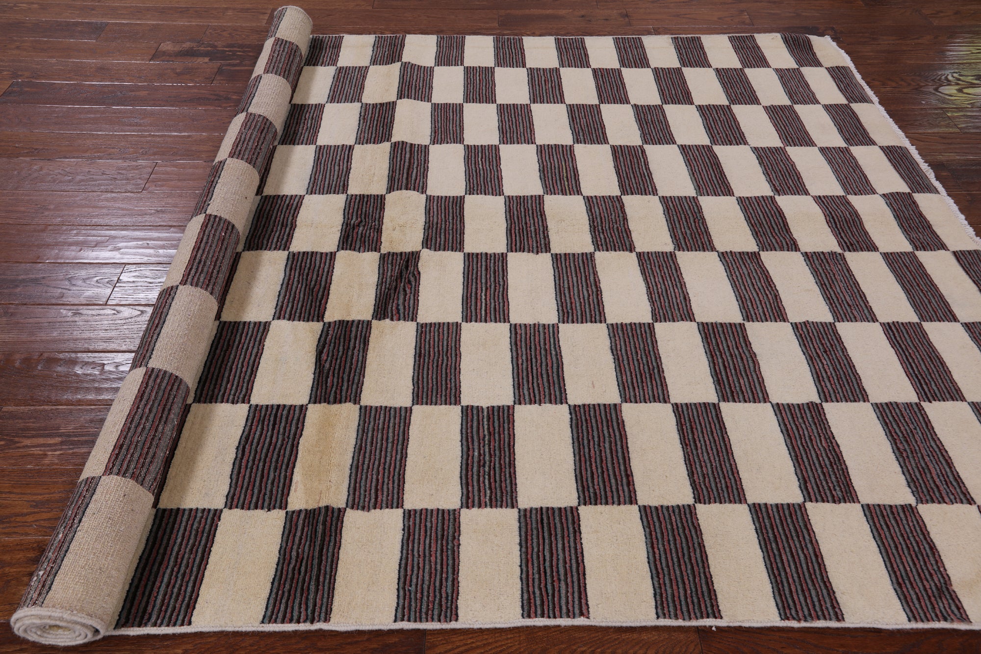 Persian Gabbeh Hand Knotted Wool Area Rug - 6' 2" X 8' 10" - Golden Nile