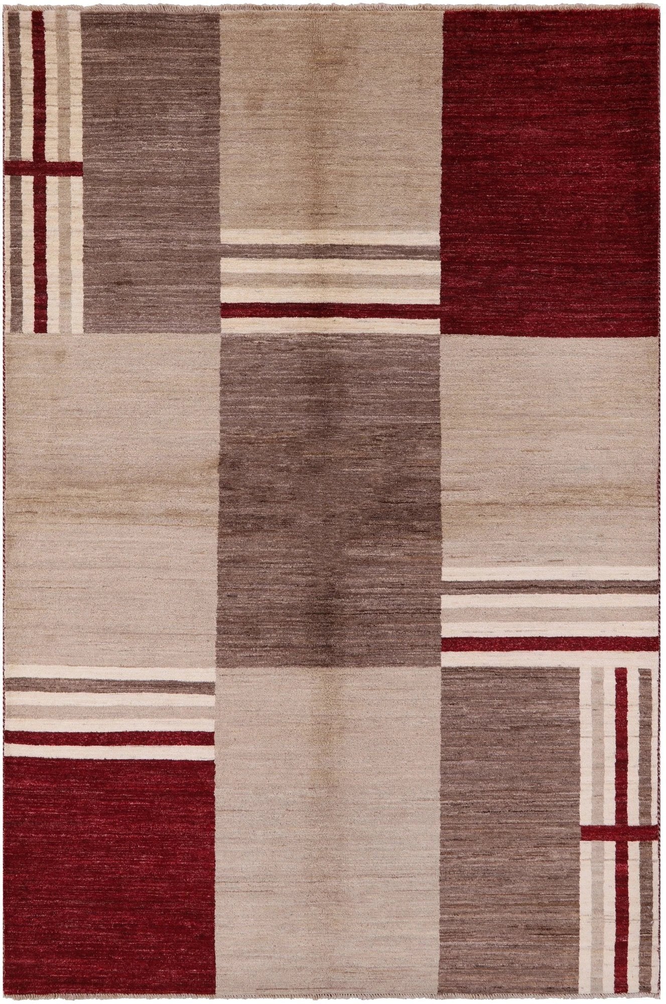 Persian Gabbeh Hand Knotted Wool Rug - 5' 8" X 8' 7" - Golden Nile