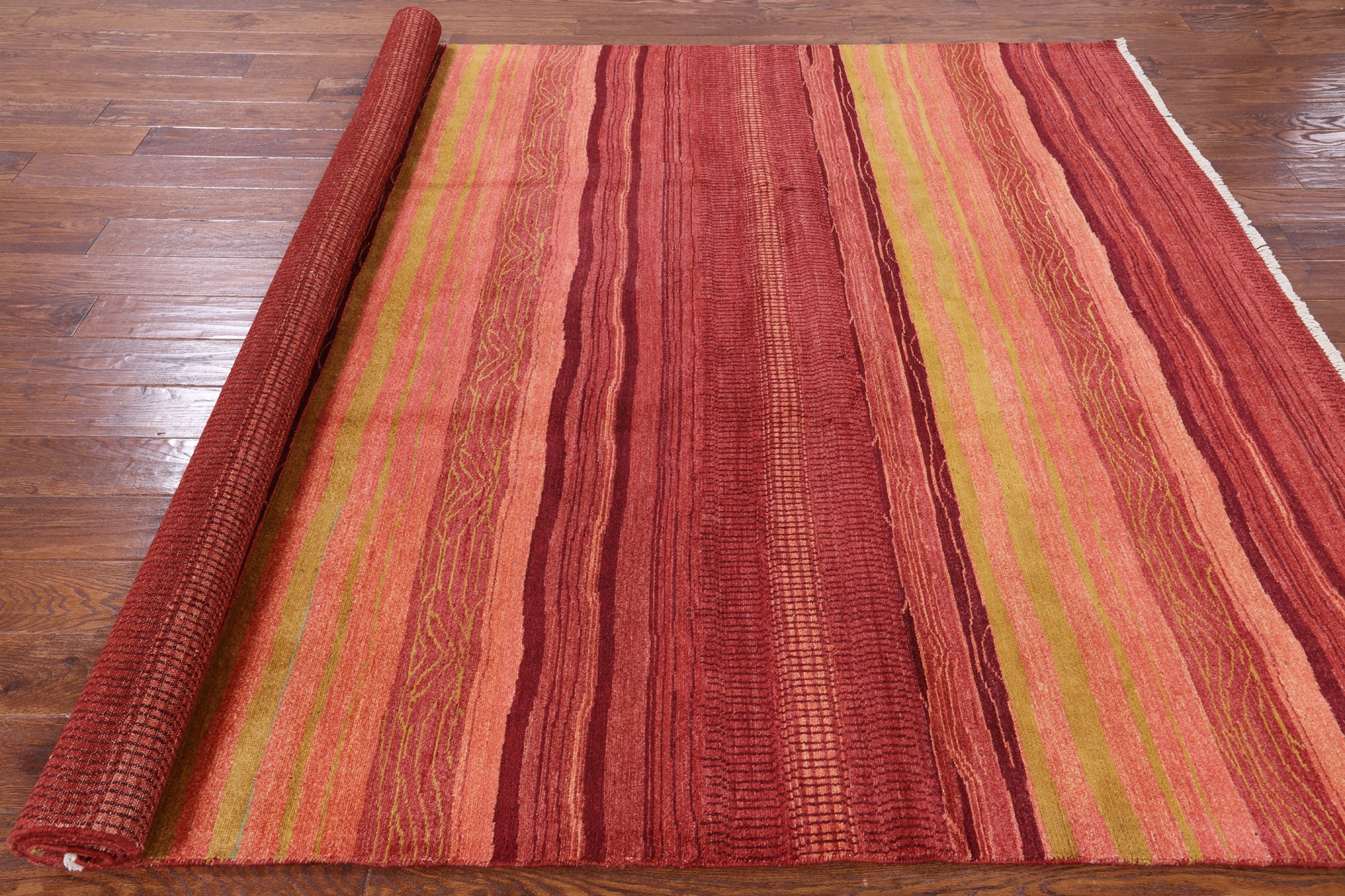 Persian Gabbeh Handmade Wool Rug - 7' 2" X 9' 9" - Golden Nile