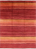 Persian Gabbeh Handmade Wool Rug - 7' 2" X 9' 9" - Golden Nile