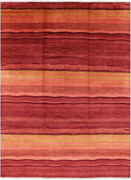 Persian Gabbeh Handmade Wool Rug - 7' 2" X 9' 9" - Golden Nile