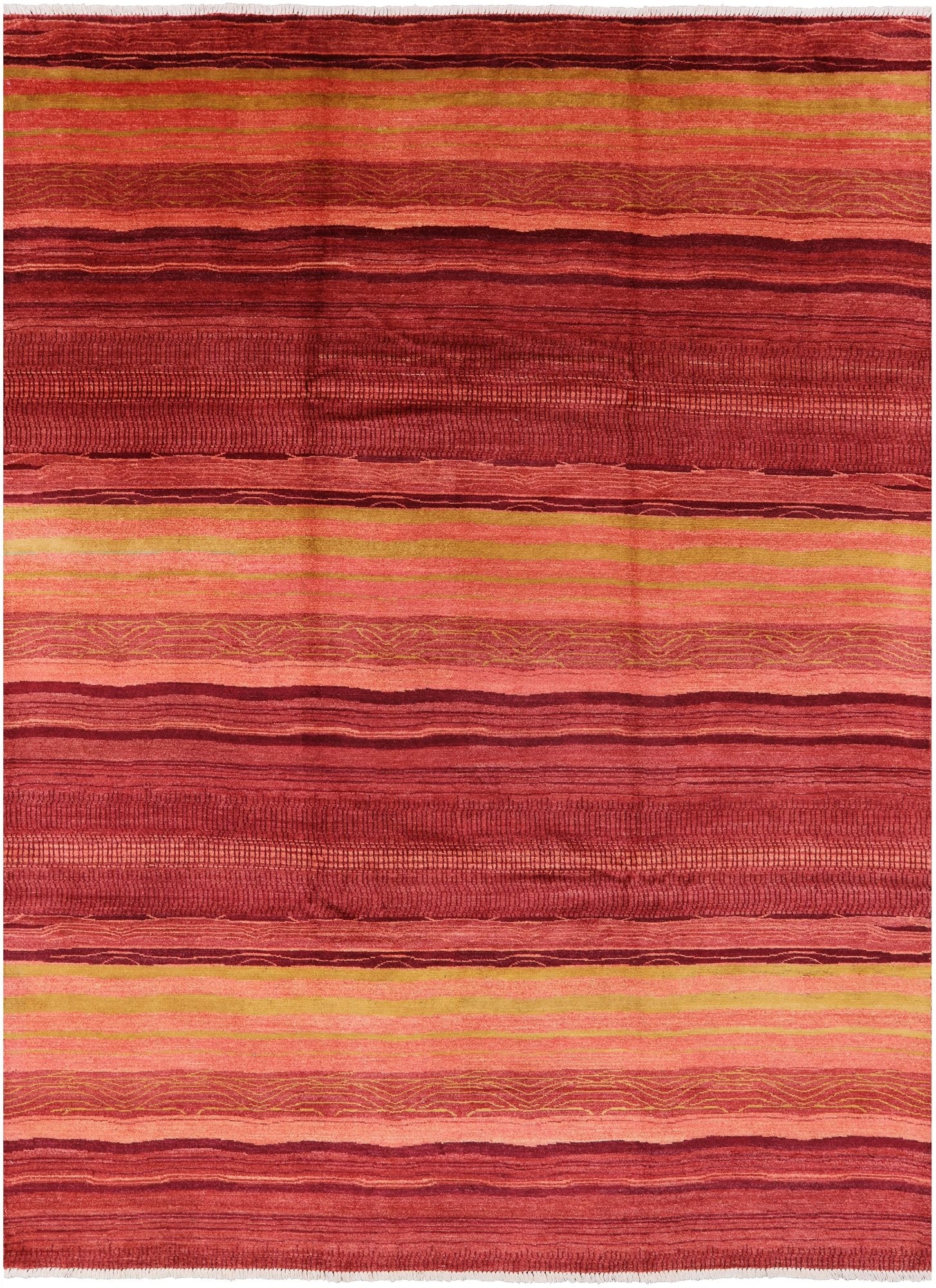 Persian Gabbeh Handmade Wool Rug - 7' 2" X 9' 9" - Golden Nile