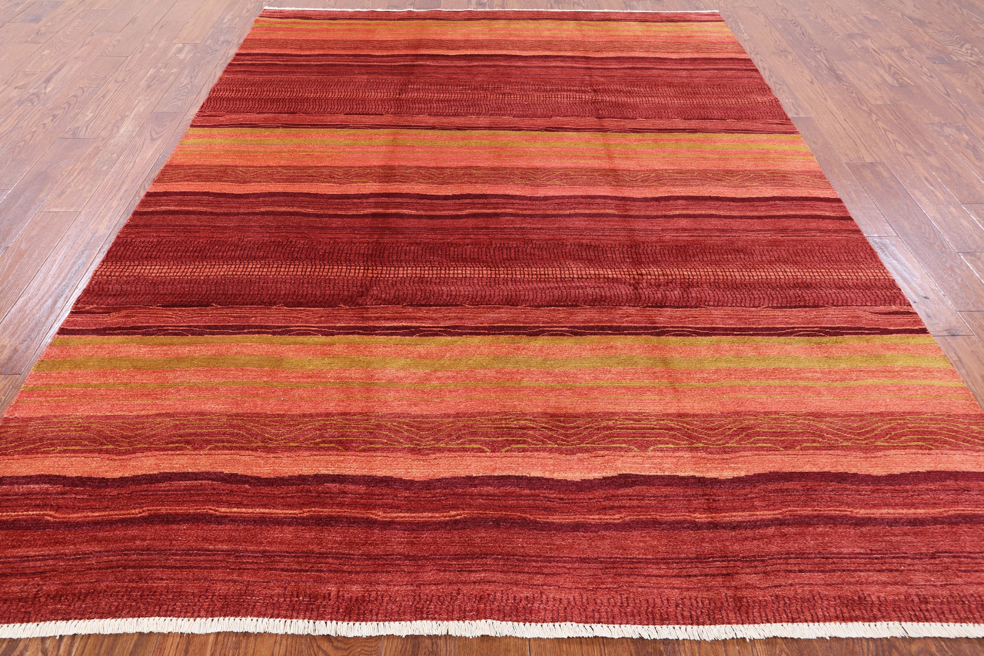 Persian Gabbeh Handmade Wool Rug - 7' 2" X 9' 9" - Golden Nile