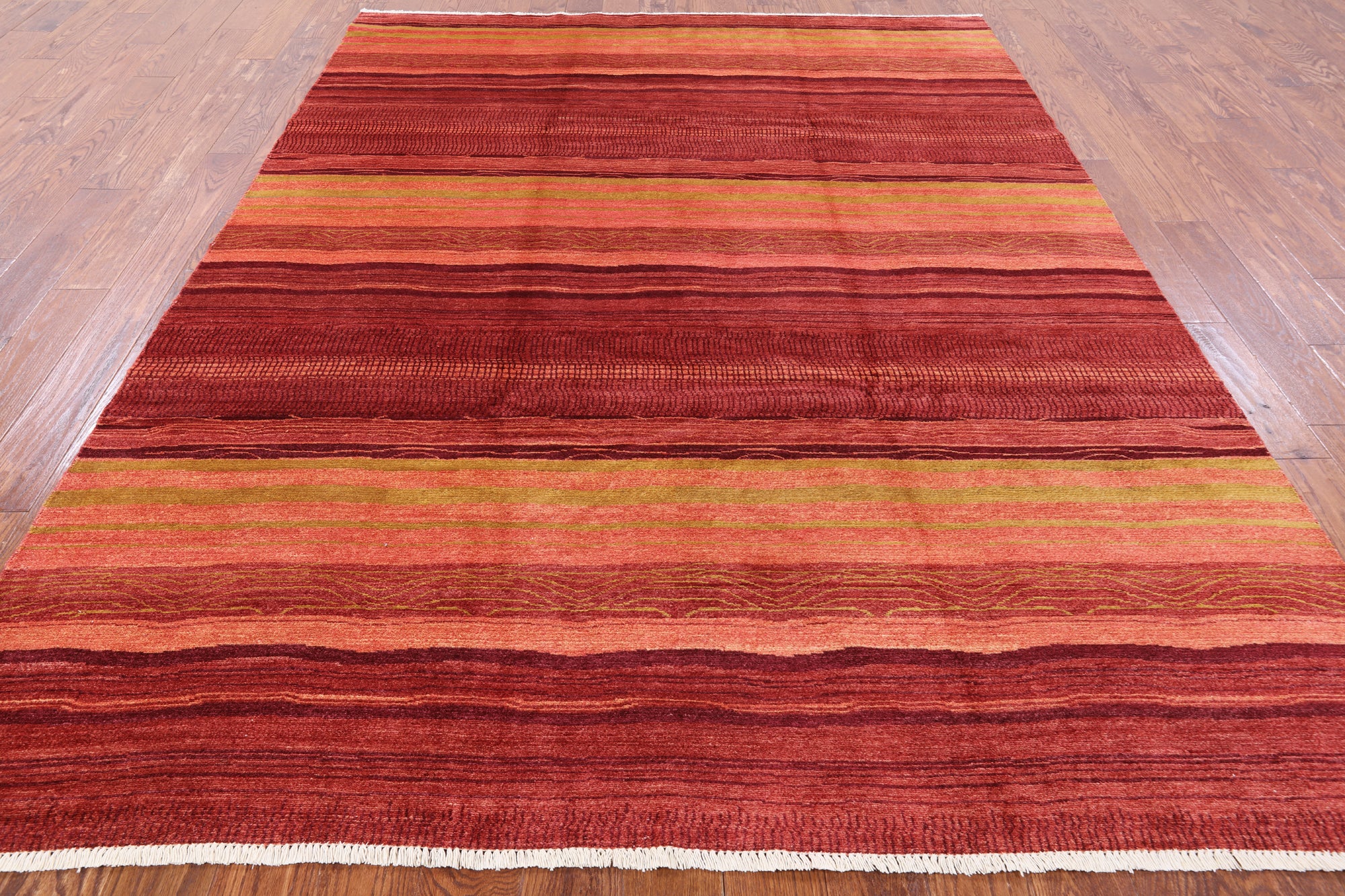 Persian Gabbeh Handmade Wool Rug - 7' 2" X 9' 9" - Golden Nile