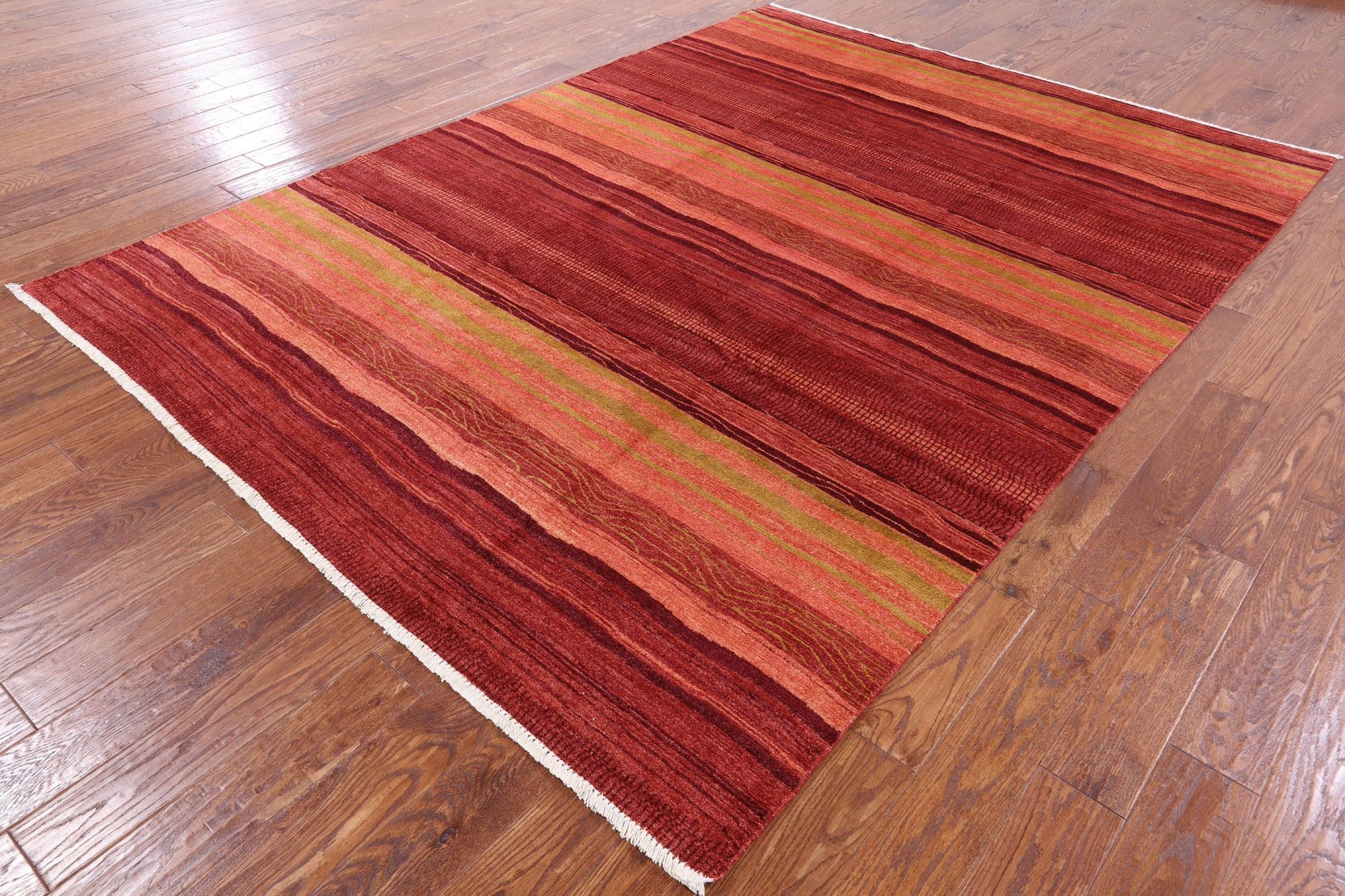 Persian Gabbeh Handmade Wool Rug - 7' 2" X 9' 9" - Golden Nile