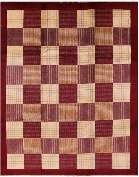 Persian Gabbeh Hand Knotted Wool Rug - 8' 3" X 10' 5" - Golden Nile