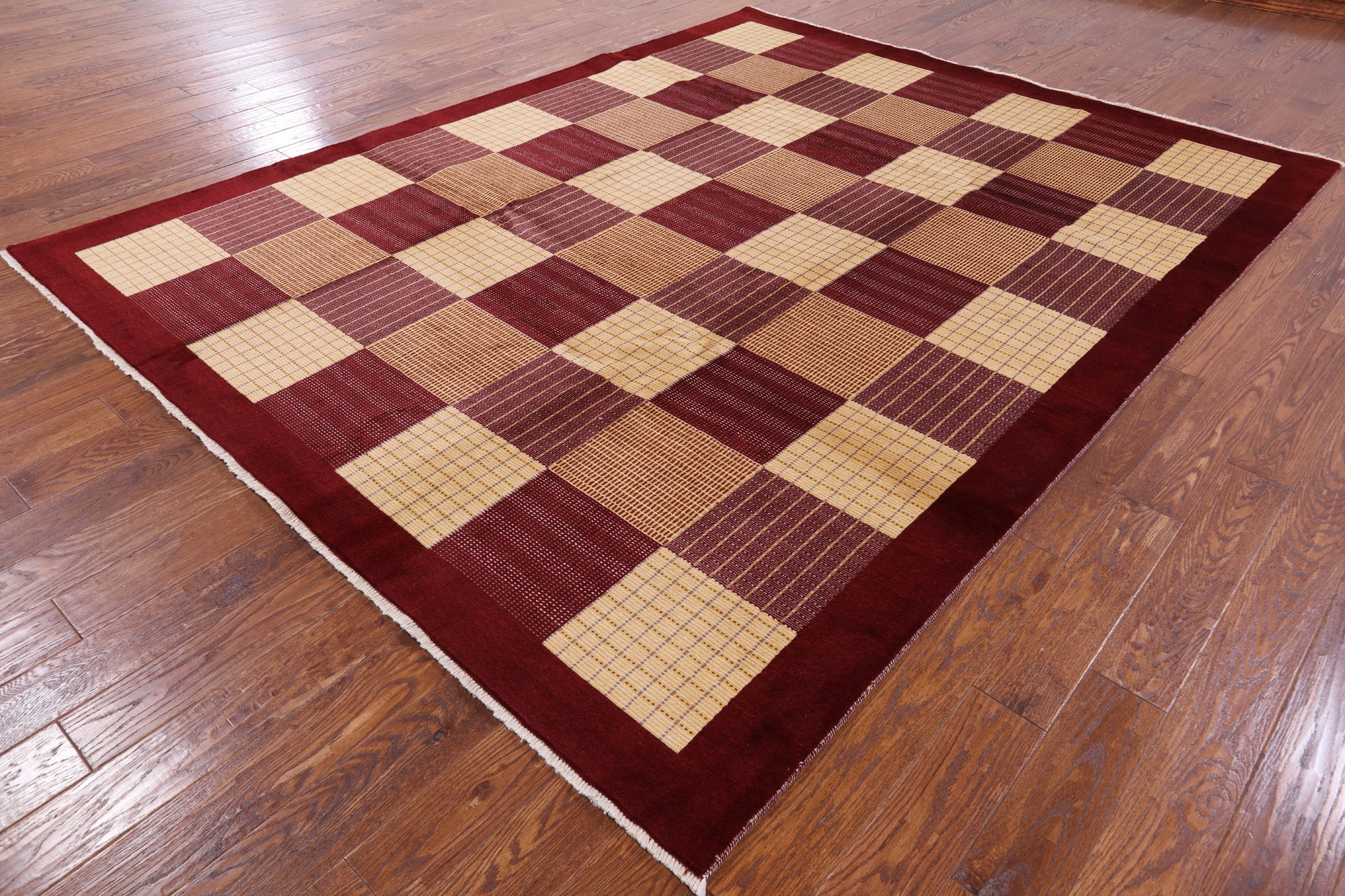 Persian Gabbeh Hand Knotted Wool Rug - 8' 3" X 10' 5" - Golden Nile