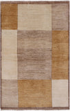 Gabbeh Handmade Wool Rug - 4' 3" X 6' 3" - Golden Nile