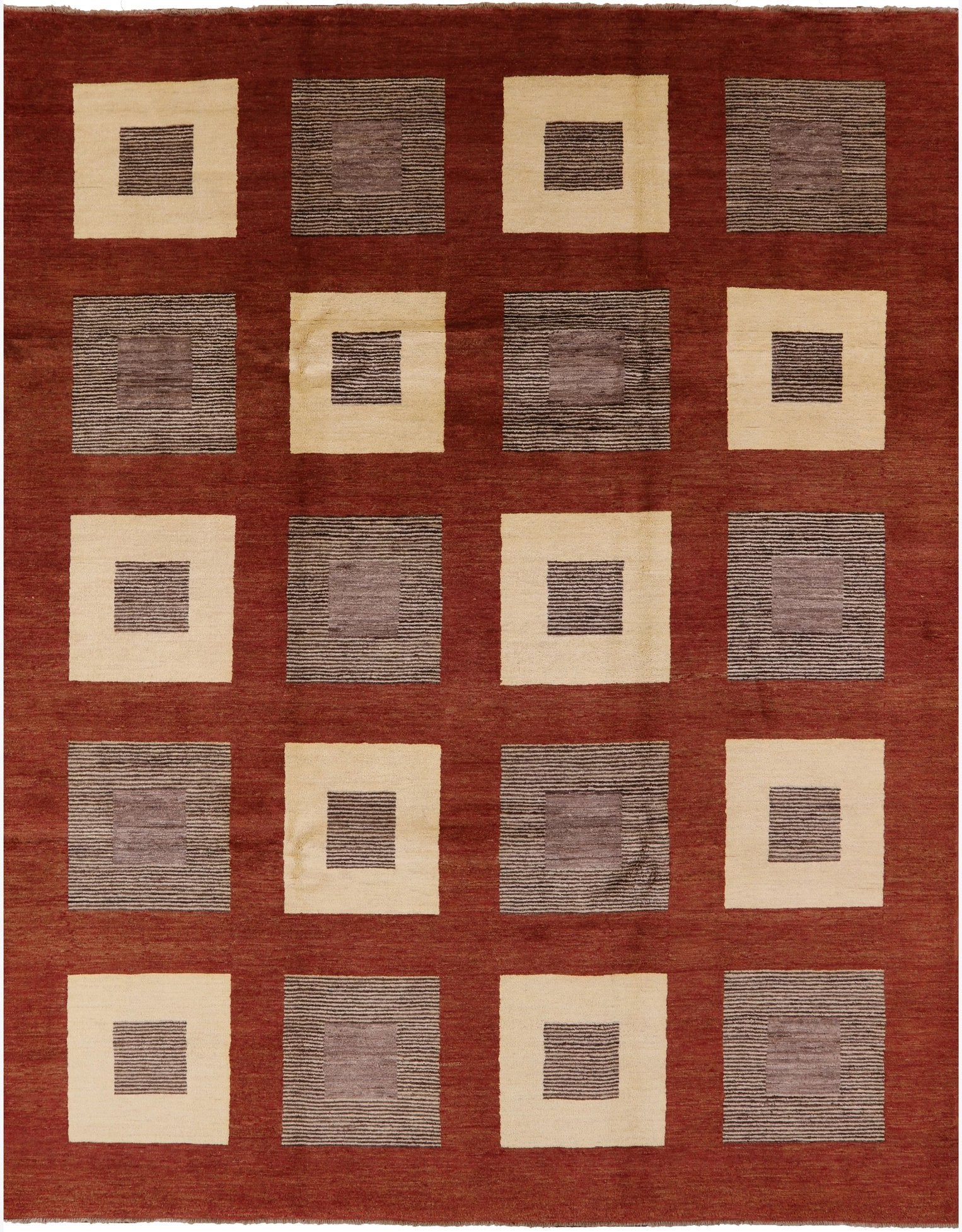 Persian Gabbeh Handmade Wool Area Rug - 8' 2" X 10' 5" - Golden Nile