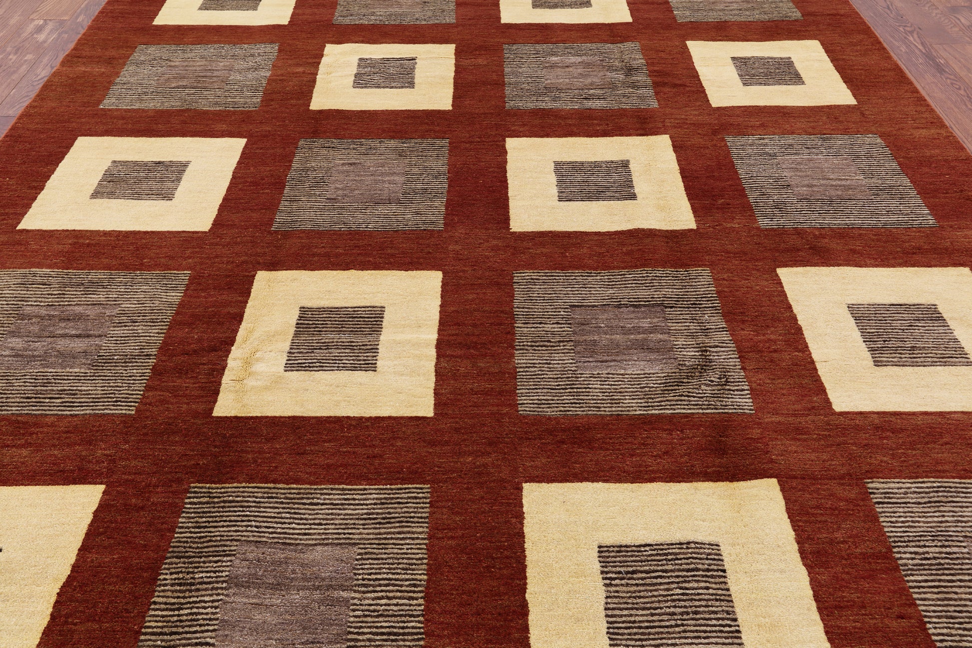 Persian Gabbeh Handmade Wool Area Rug - 8' 2" X 10' 5" - Golden Nile
